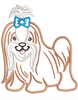 AGD 10220 Applique Shih Tzu