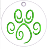 AGD 10682 Swirly Paw Print Ornament