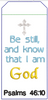 AGD 10192 Psalms 46:10 Pen holder/Bookmark