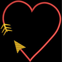 AGD 2796 Heart Arrow Monogram Frame