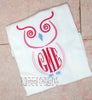 AGD 2954 Swirly Owl Monogram Frame