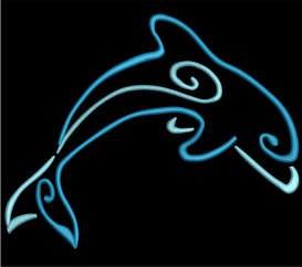 AGD 4088 Swirly Dolphin