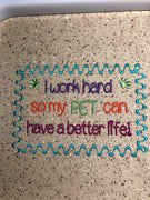 AGD 8084 I WORK HARD - PET