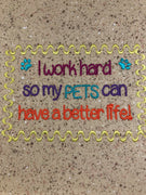 AGD 8094 I WORK HARD - PETS