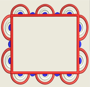 AGD 9050 Red White & Blue Monogram Frame