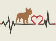 AGD 9552 French Bull Dog Heartbeat