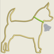 AGD 9788 Bell Chihuahua Applique