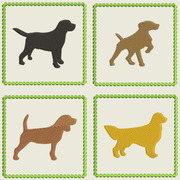 AGD 9818 Hunting Dog Coaster Set