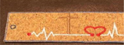 AGD 9840 Simple Cross Heartbeat Bookmark