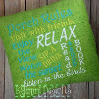 AGD 2588 Porch Rules
