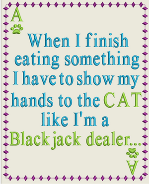 AGD 2602 Black Jack Dealer Cat